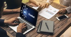 AI chatbot: A smart tool that chats like a human using artificial intelligence.